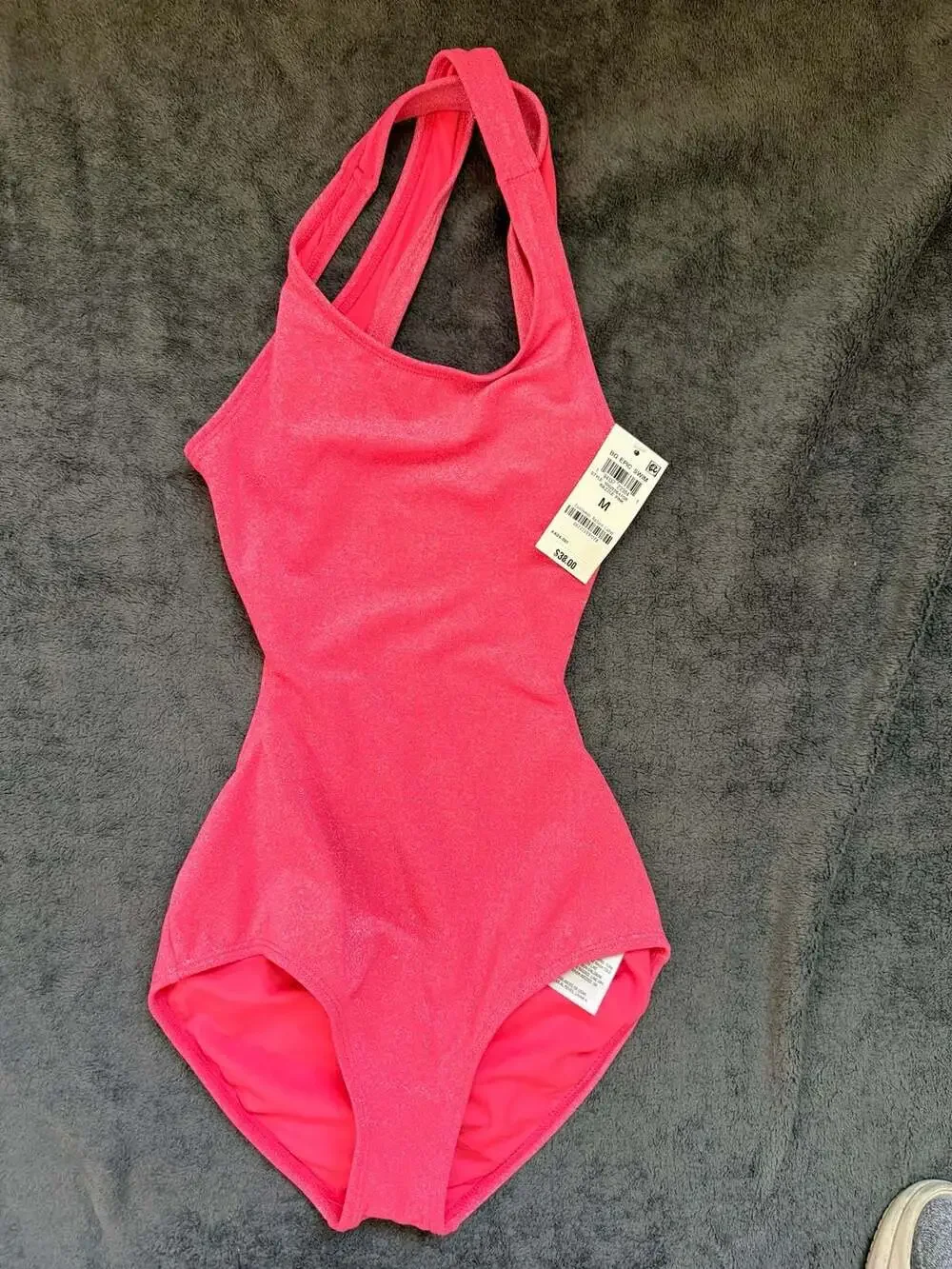 Epic Threads Girls Razzle Pink Shimmer Cutout One-Piece Swimsuit